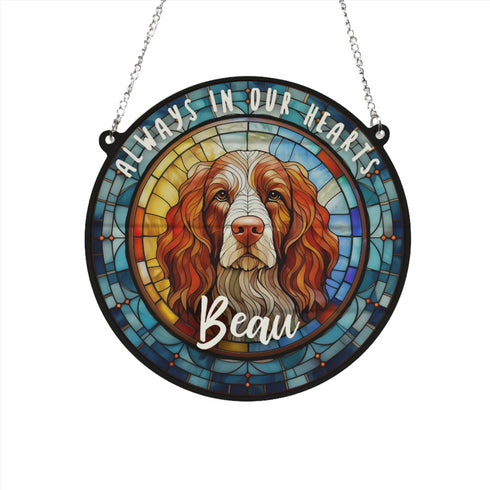 Cocker Spaniel Memorial Stained Glass Effect Suncatcher